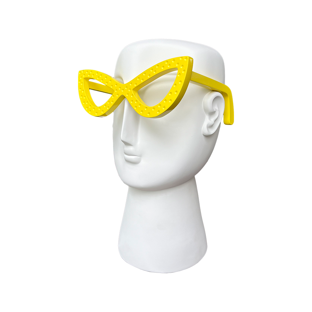 Cabeza Blanca Y Lente Triangular Amarillo Layka Face Visceral G G Home cabeza-blanca-y-lente-triangular-amarillo-layka-face-visceral-g-g-home