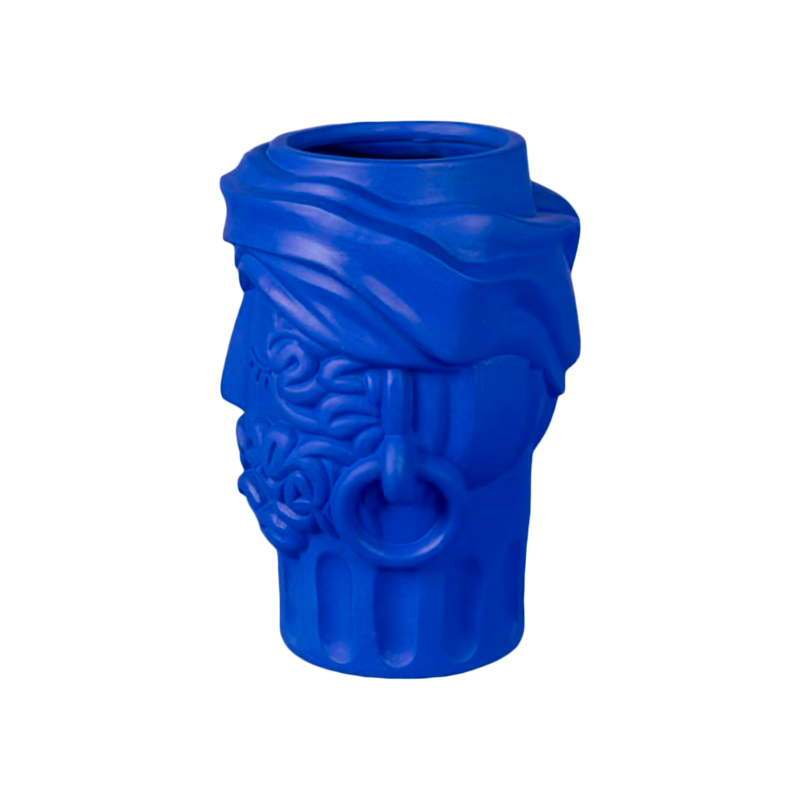 Florero Terracotta Man Azul Seletti