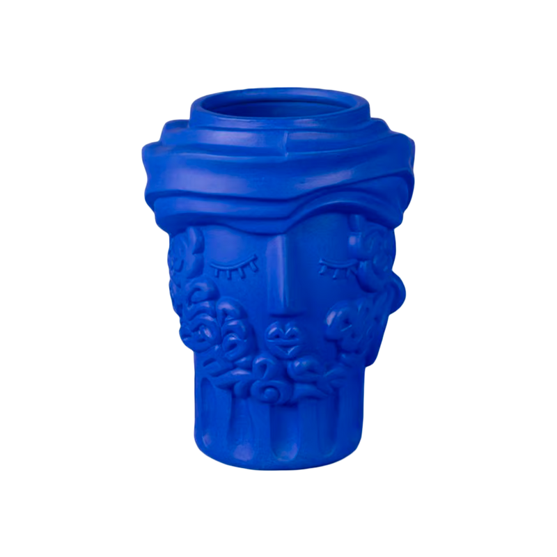 Florero Terracotta Man Azul Seletti