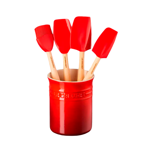 Porta Espátulas con Accesorios Cerise Le Creuset (set de 5)