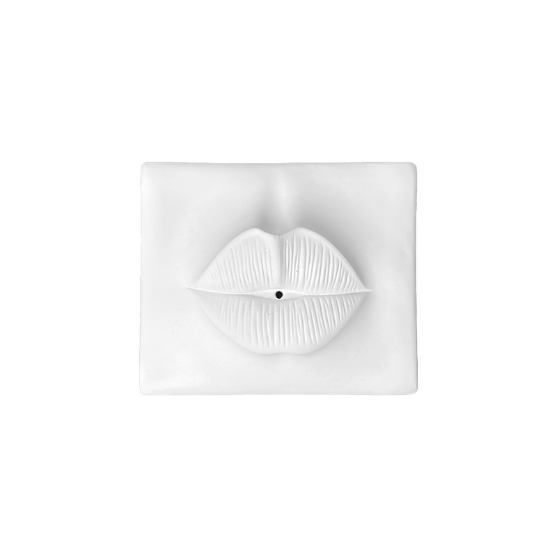 Porta Incienso Blanco Santi Lips Visceral