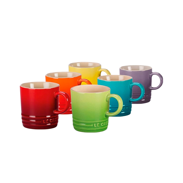 Mug Rainbow para Cappuccino 200ml Le Creuset (set de 6)