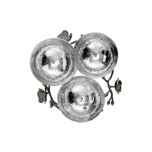 Triple Bowl Black Orchid Michael Aram