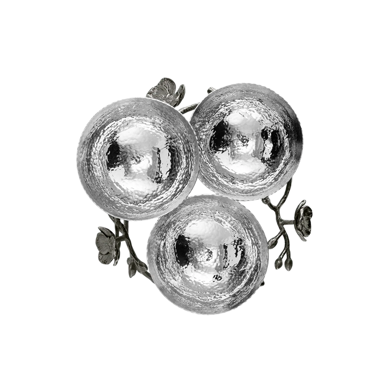 Triple Bowl Black Orchid Michael Aram