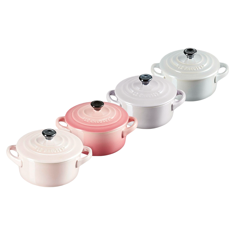 Mini Cocotte Mix Rosado / Gris Le Creuset (set de 4)