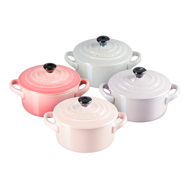 Mini Cocotte Mix Rosado / Gris Le Creuset (set de 4)