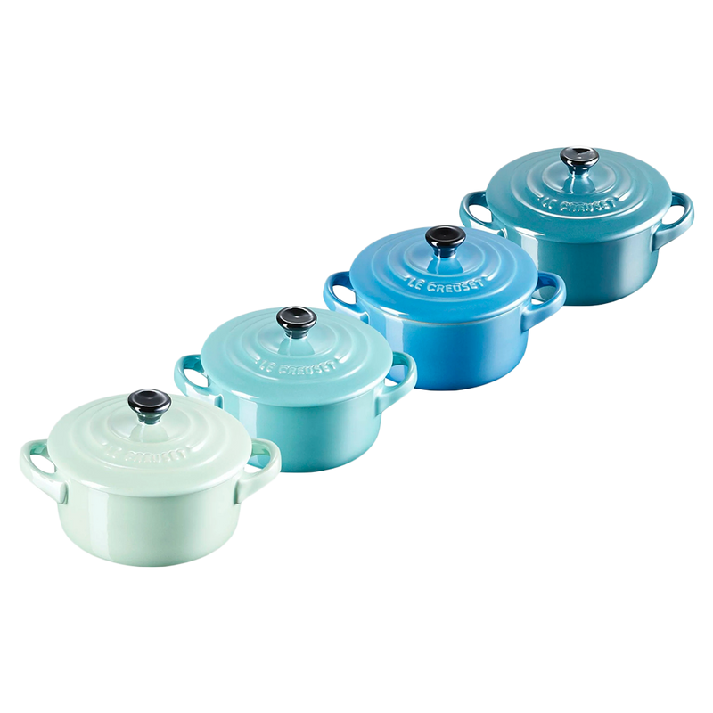 Mini Cocotte Mix Azul Le Creuset (set de 4)