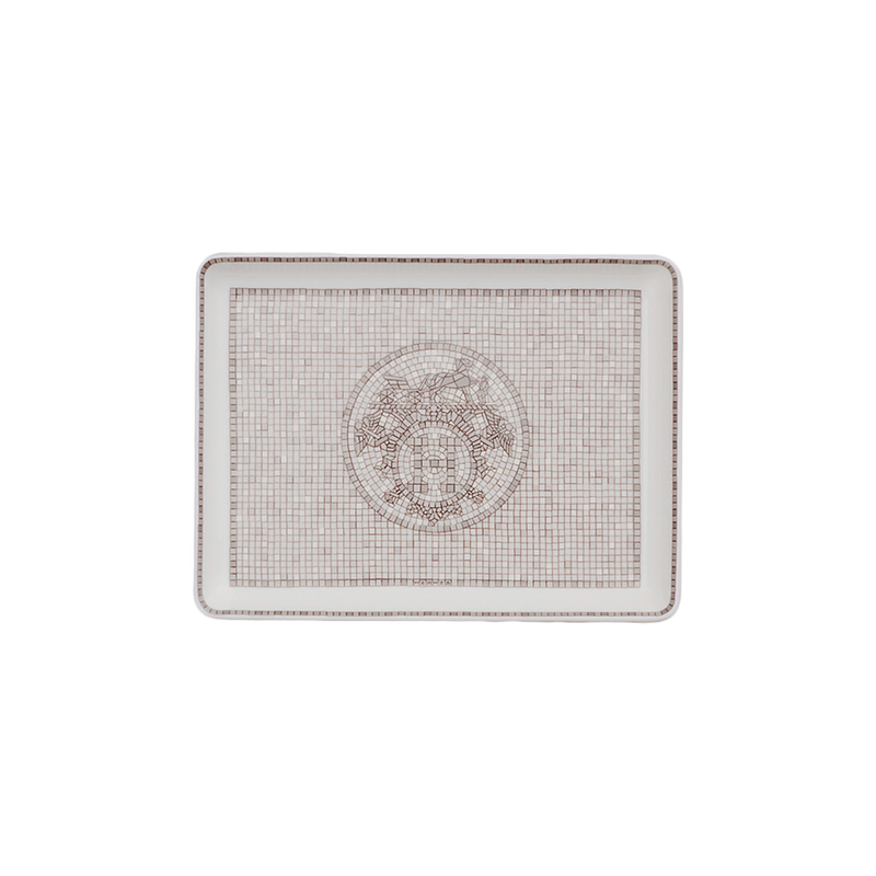 Mosaique Au 24 Platinum Hermès Bandeja Rectángular Pequeño
