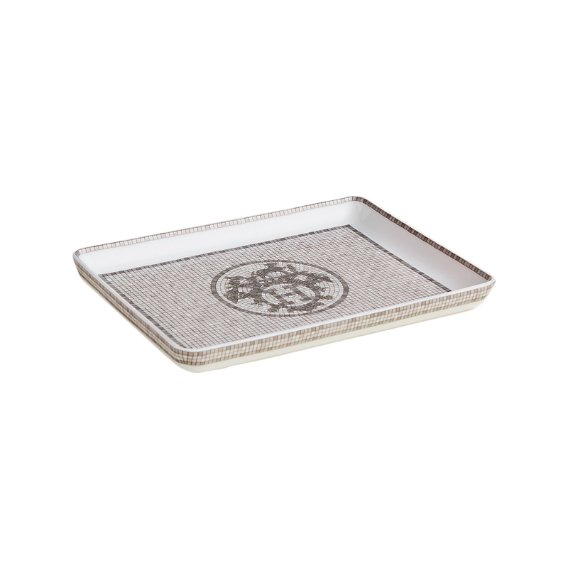 Mosaique Au 24 Platinum Hermès Bandeja Rectángular Pequeño