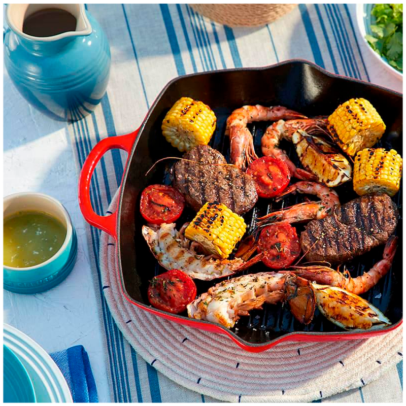 Parrilla Profunda Cuadrada Rojo 30 Le Creuset