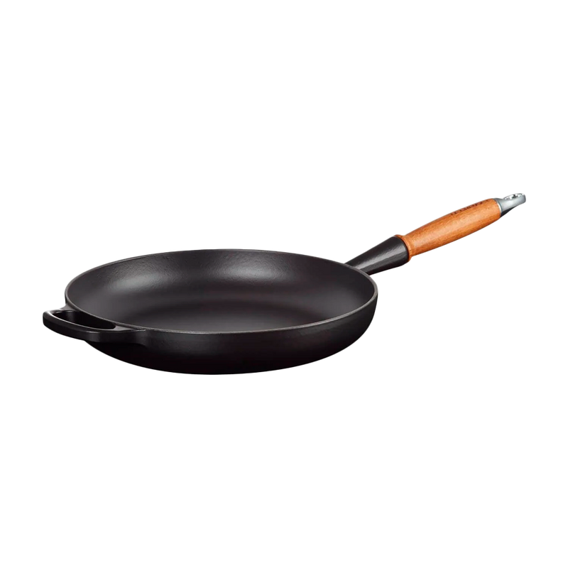 Sartén Redonda con Mango de Madera Negro 28 Le Creuset