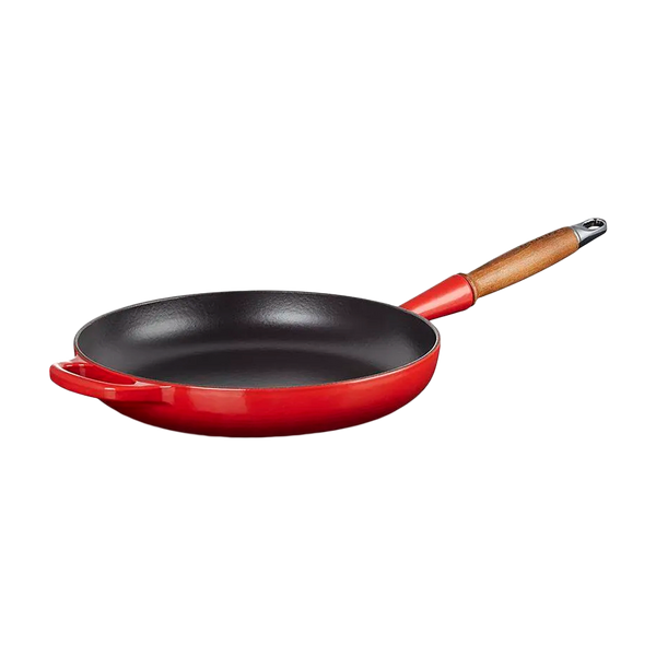 Sartén Redonda con Mango de Madera Rojo 28 Le Creuset