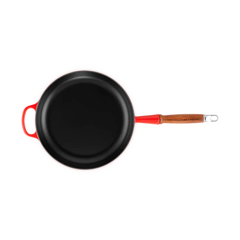 Sartén Redonda con Mango de Madera Rojo 28 Le Creuset