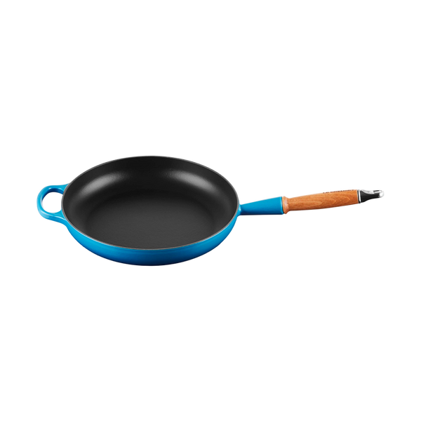 Sartén Redonda con Mango de Madera Azul 28 Le Creuset