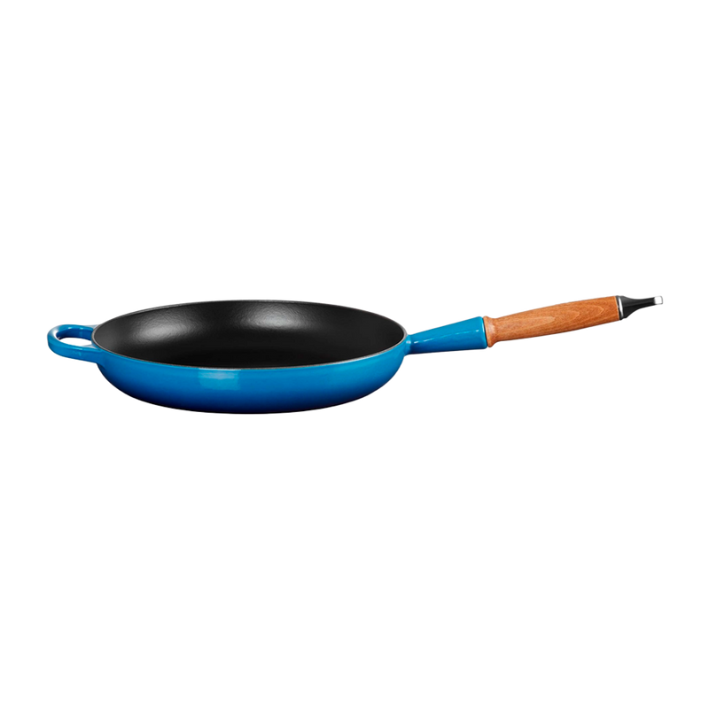 Sartén Redonda con Mango de Madera Azul 28 Le Creuset