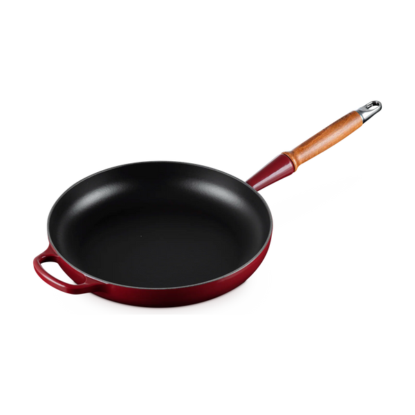 Sartén Redonda con Mango de Madera Granate 28 Le Creuset