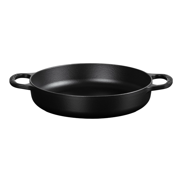 Sartén Redonda con Asas Dobles Negro Mate 28 Le Creuset