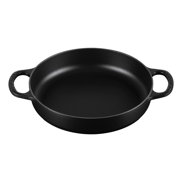 Sartén Redonda con Asas Dobles Negro Mate 28 Le Creuset
