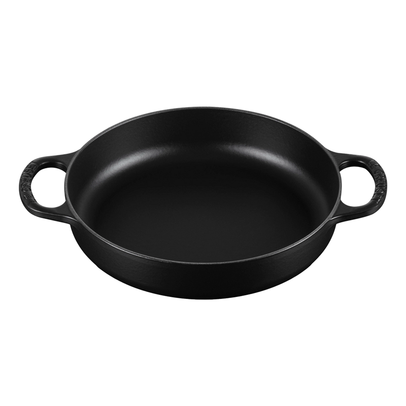 Sartén Redonda con Asas Dobles Negro Mate 28 Le Creuset