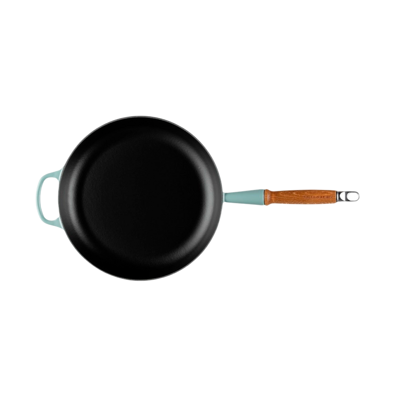 Sartén Redonda con Mango de Madera Sea Salt 28 Le Creuset