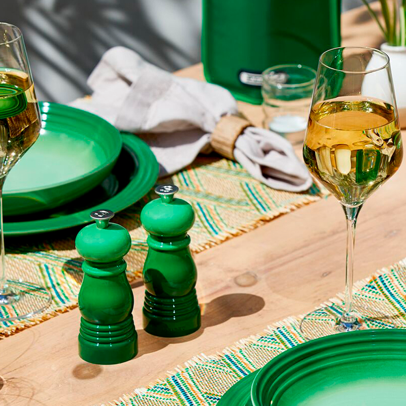 Molinillos para Sal y Pimienta Verde Bambú 11cm Le Creuset (set de 2)