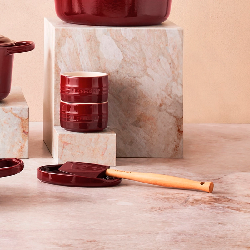 Cuchara-Espátula Grande Granate Le Creuset