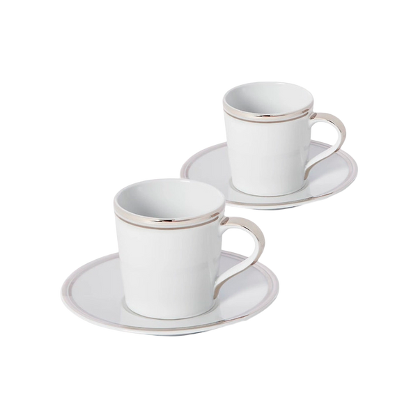 Tazas con Platos para Café Espresso Wilshire Ralph Lauren (Set de 2)