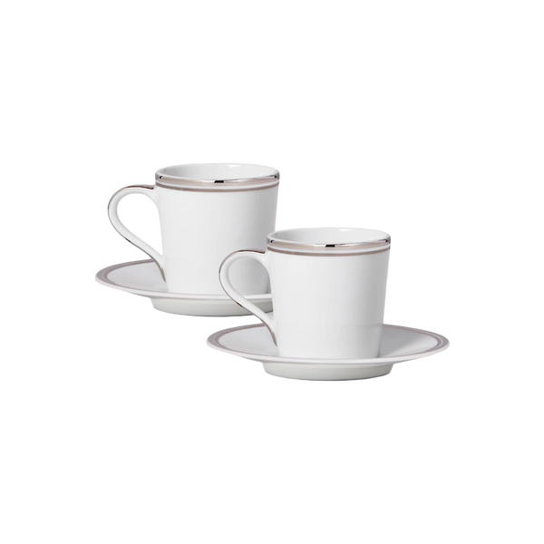 Tazas con Platos para Café Espresso Wilshire Ralph Lauren (Set de 2)