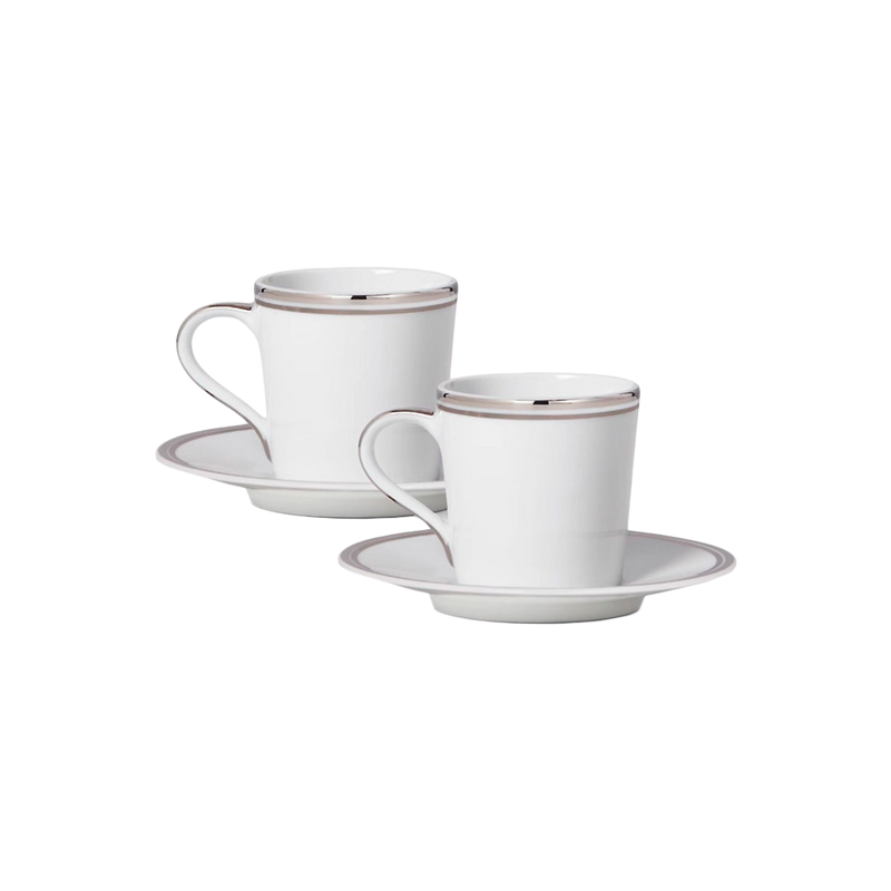 Tazas con Platos para Café Espresso Wilshire Ralph Lauren (Set de 2)