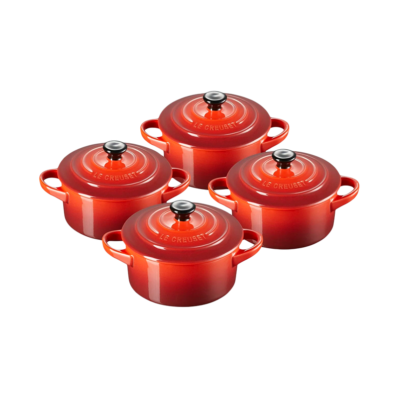 Mini Cocotte Mix Rojo Le Creuset (set de 4)
