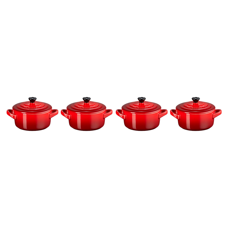 Mini Cocotte Mix Rojo Le Creuset (set de 4)