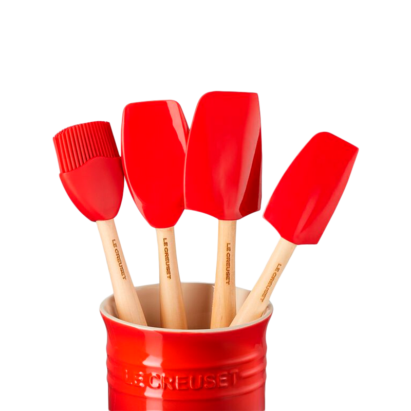 Porta Espátulas con Accesorios Cerise Le Creuset (set de 5)