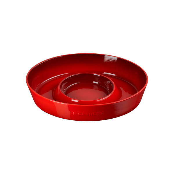 Fuente Ovalada Chip & Dip Rojo Le Creuset