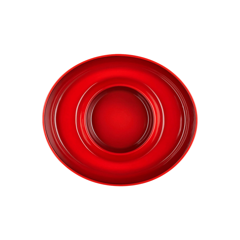 Fuente Ovalada Chip & Dip Rojo Le Creuset