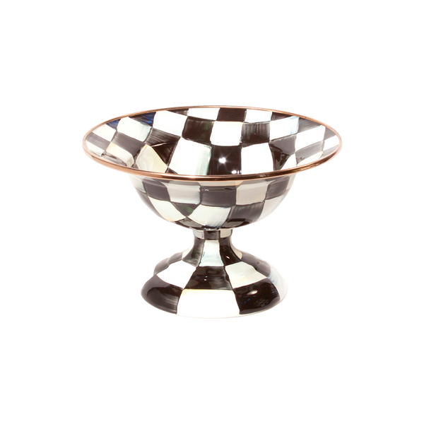 Bowl con Pedestal Small Courtly Check Mackenzie Childs