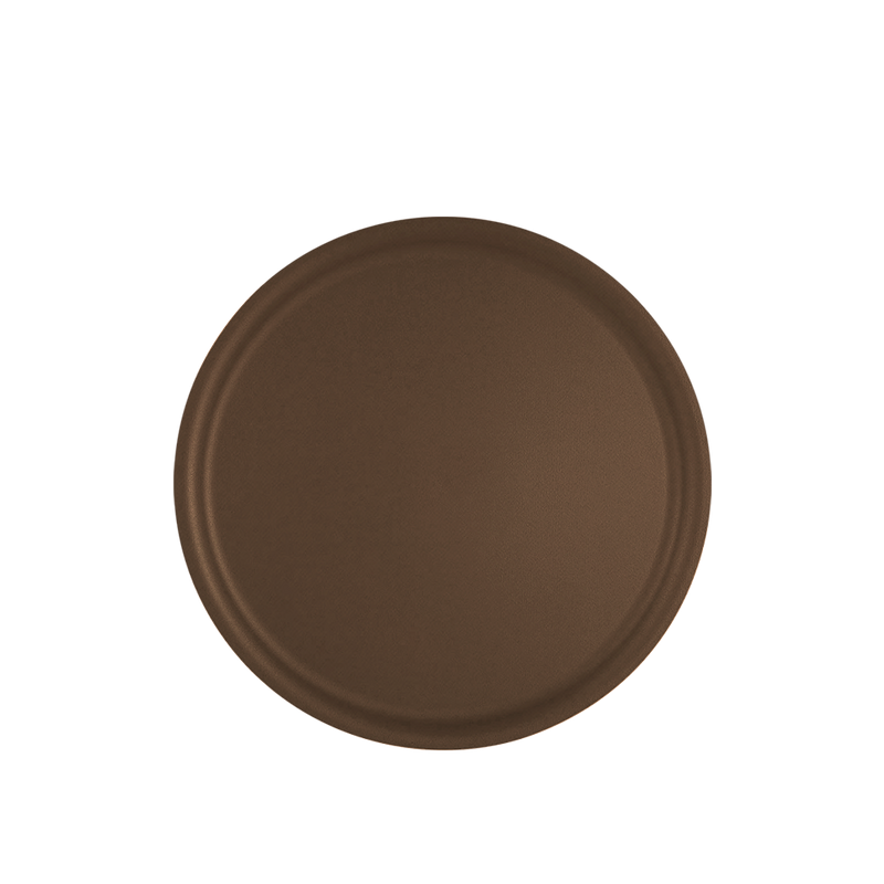Bandeja Redonda Limo Marrón Platex 36cm