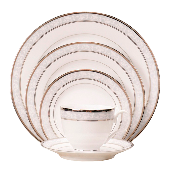 Vajilla Brunswick Platinum Noritake (96 piezas)